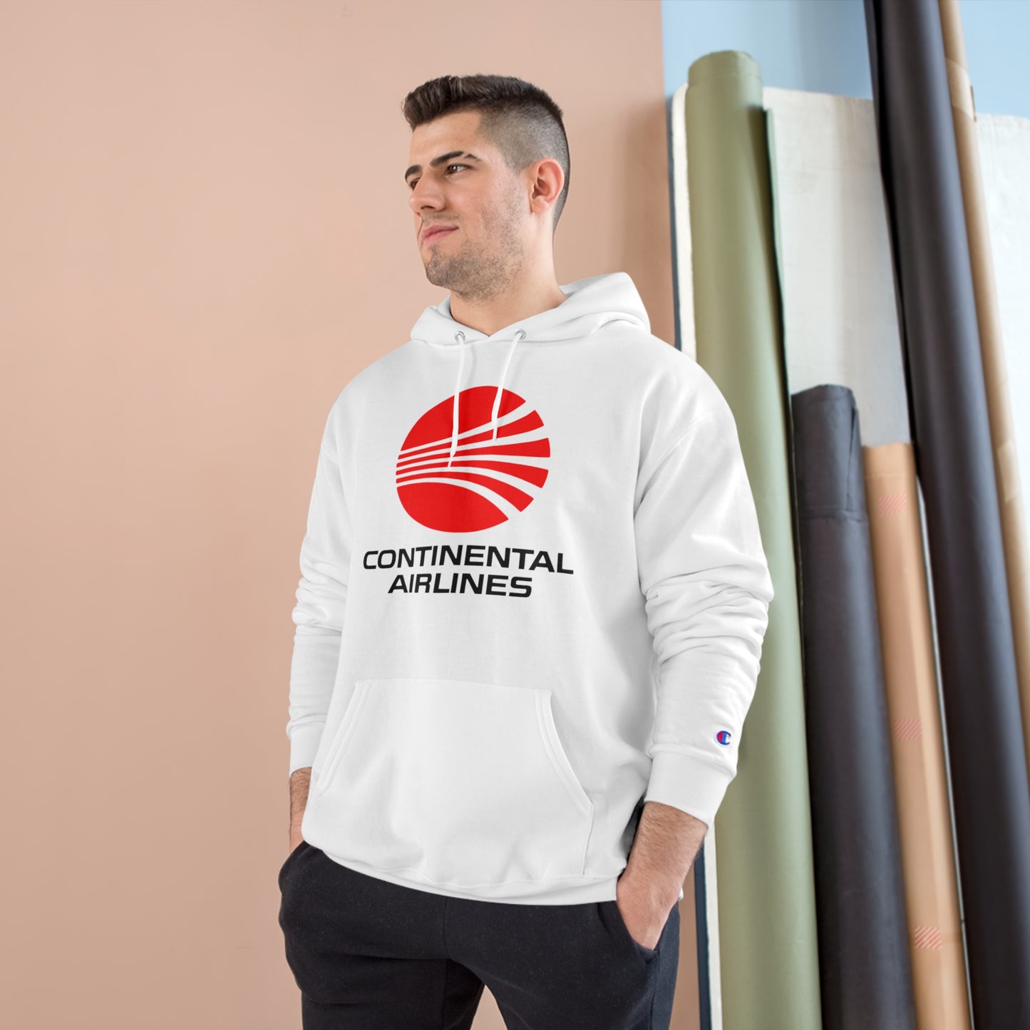 Retro Meatball Continental Airlines Champion Hoodie