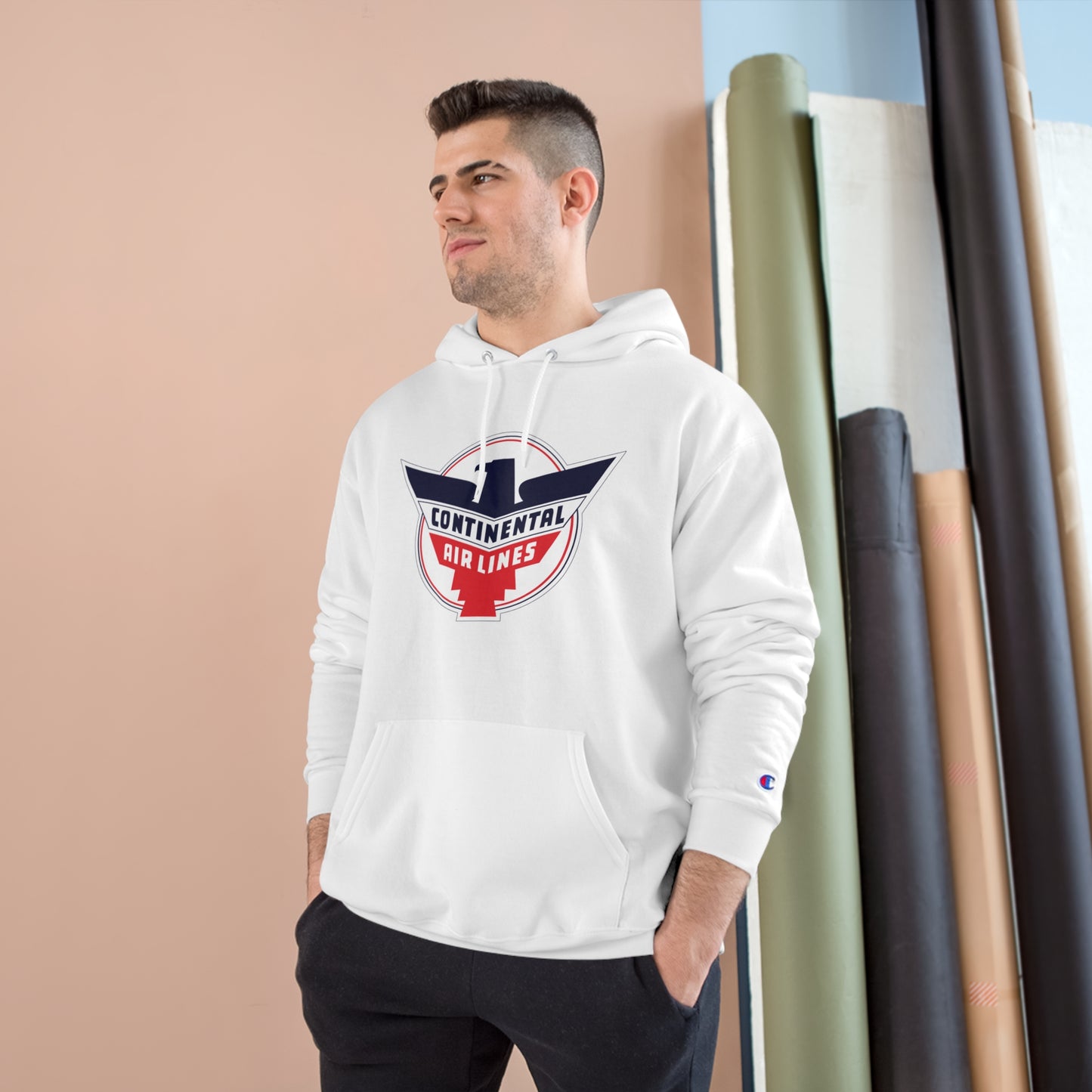Vintage Continental Airlines Champion Hoodie