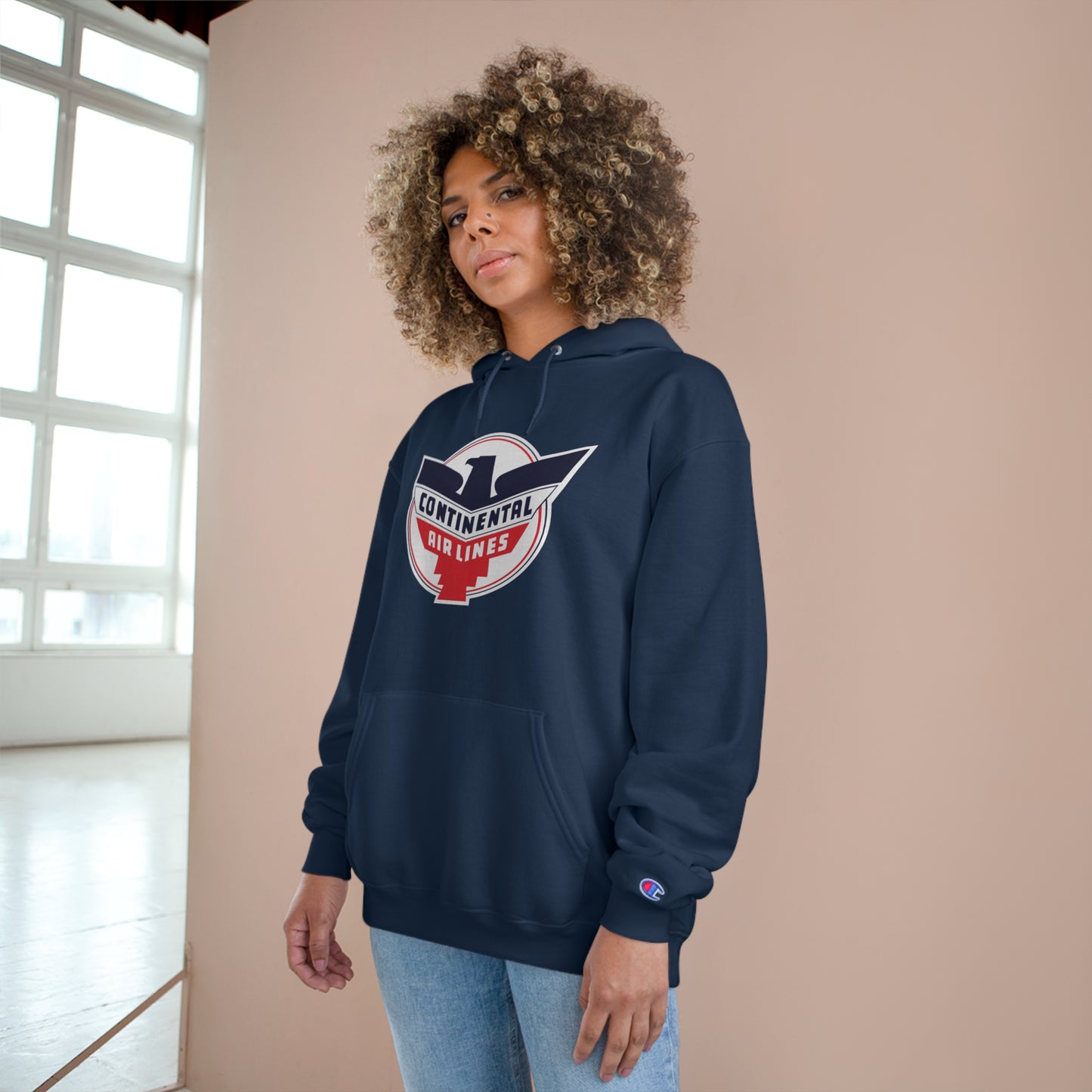 Vintage Continental Airlines Champion Hoodie