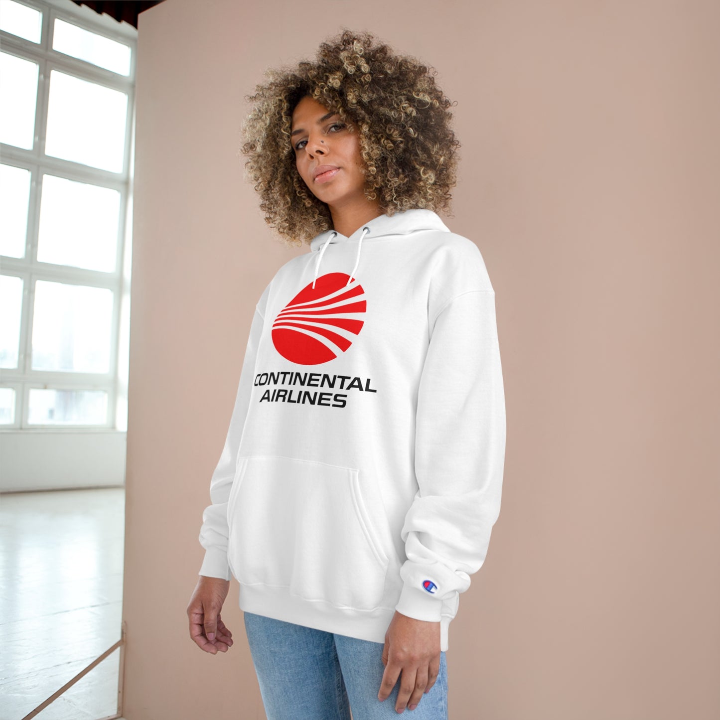 Retro Meatball Continental Airlines Champion Hoodie