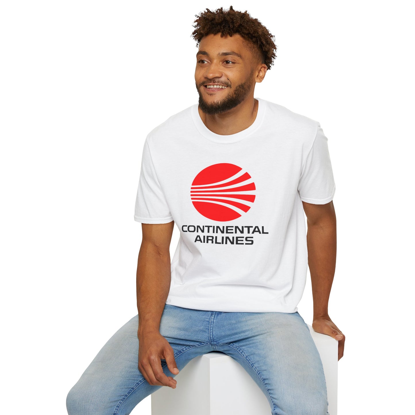 Retro Meatball Continental Airlines Unisex Softstyle T-Shirt