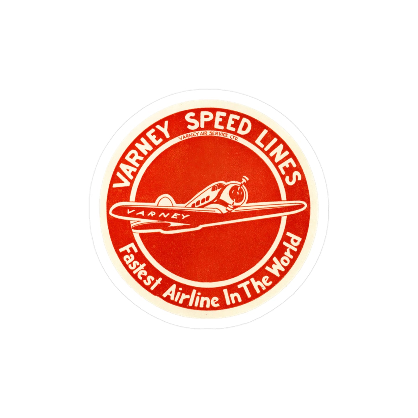 Vintage Varney Speed Lines Kiss-Cut Vinyl Decal