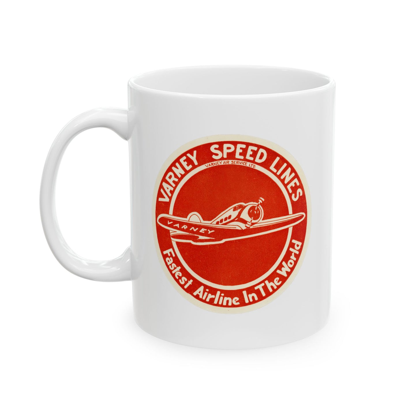 Vintage Varney Speed Lines Ceramic Mug - 11oz & 15oz