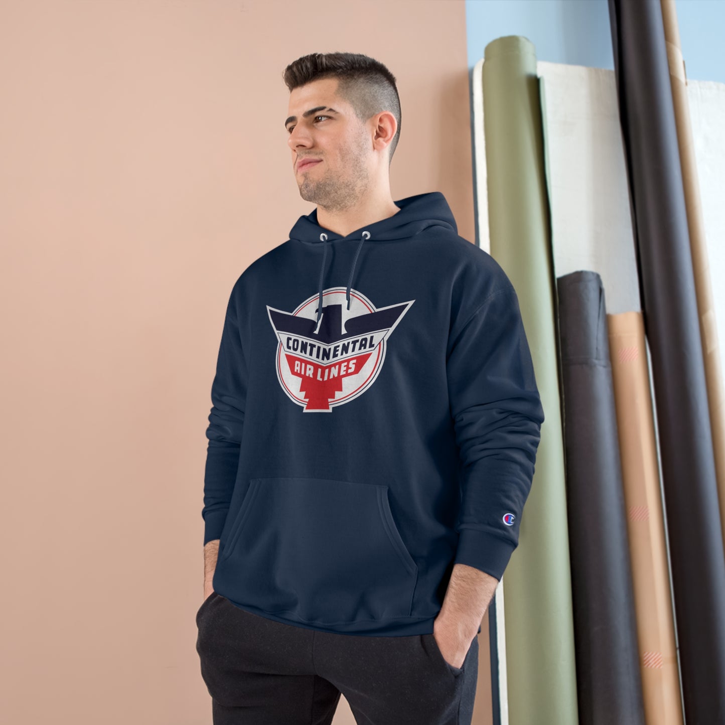 Vintage Continental Airlines Champion Hoodie