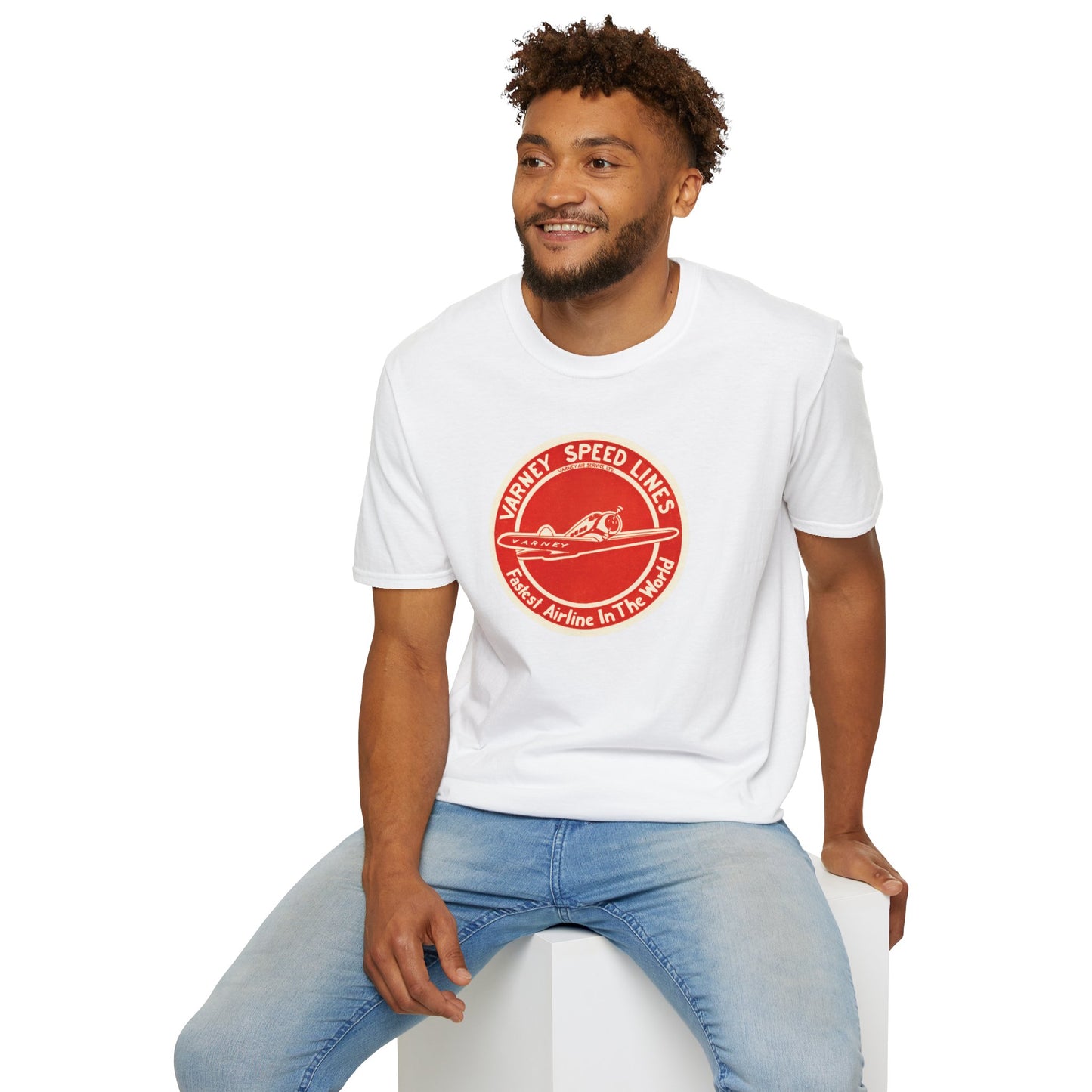 Vintage Varney Speed Lines Unisex Softstyle T-Shirt