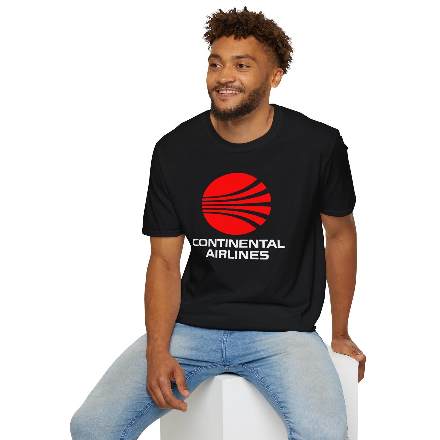 Retro Meatball Continental Airlines Unisex Softstyle T-Shirt