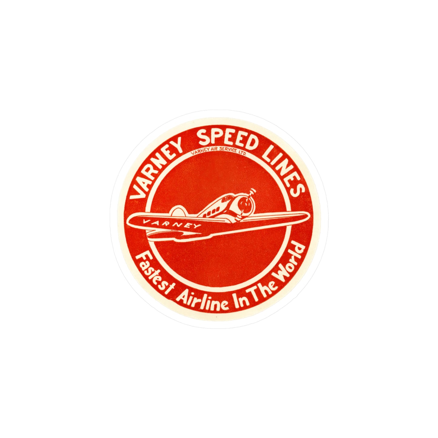 Vintage Varney Speed Lines Kiss-Cut Vinyl Decal