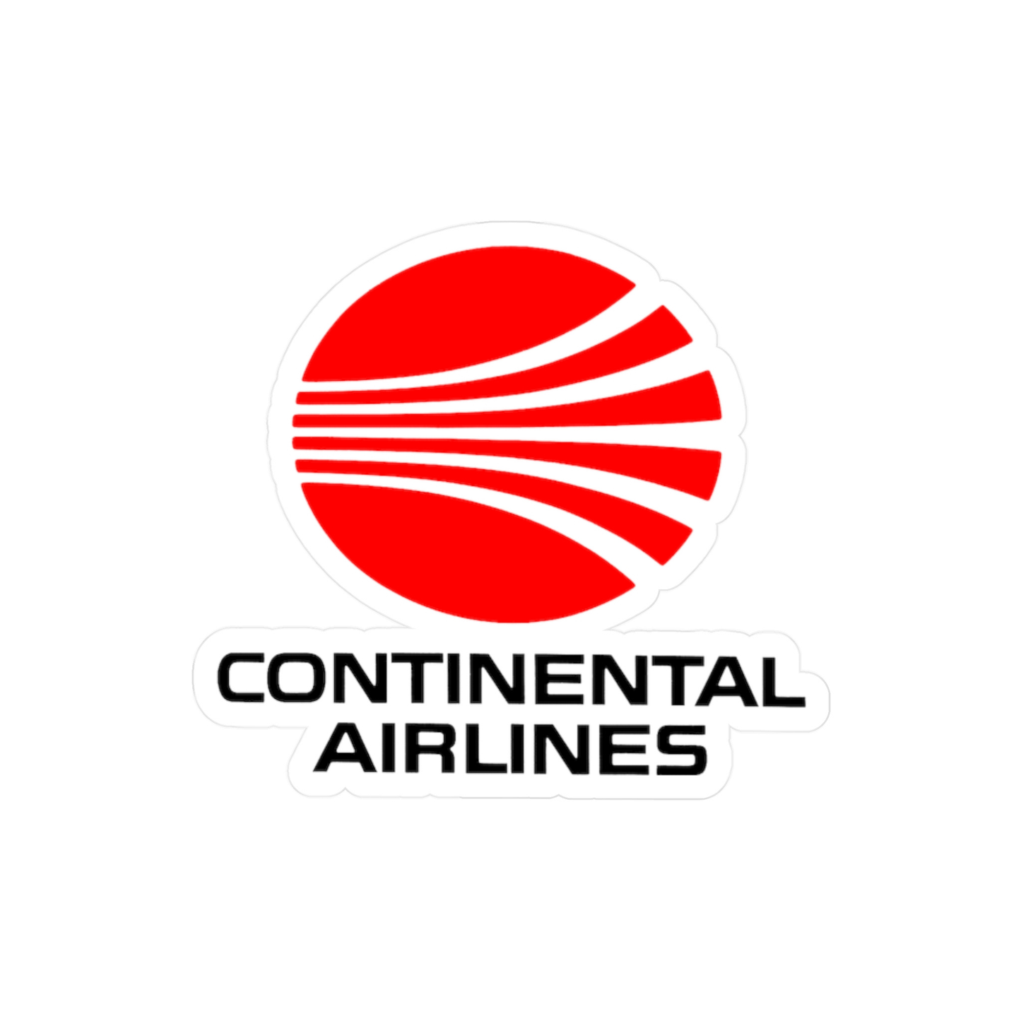Retro Meatball Continental Airlines Kiss-Cut Vinyl Decals