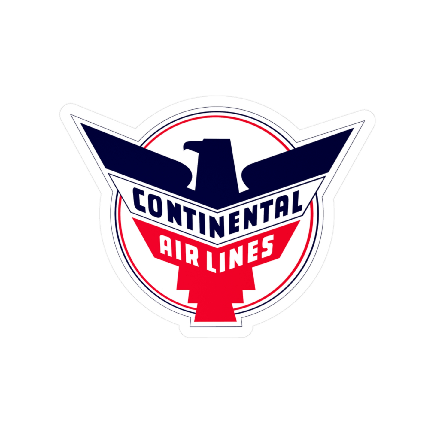 Vintage Continental Airlines Kiss-Cut Vinyl Decal