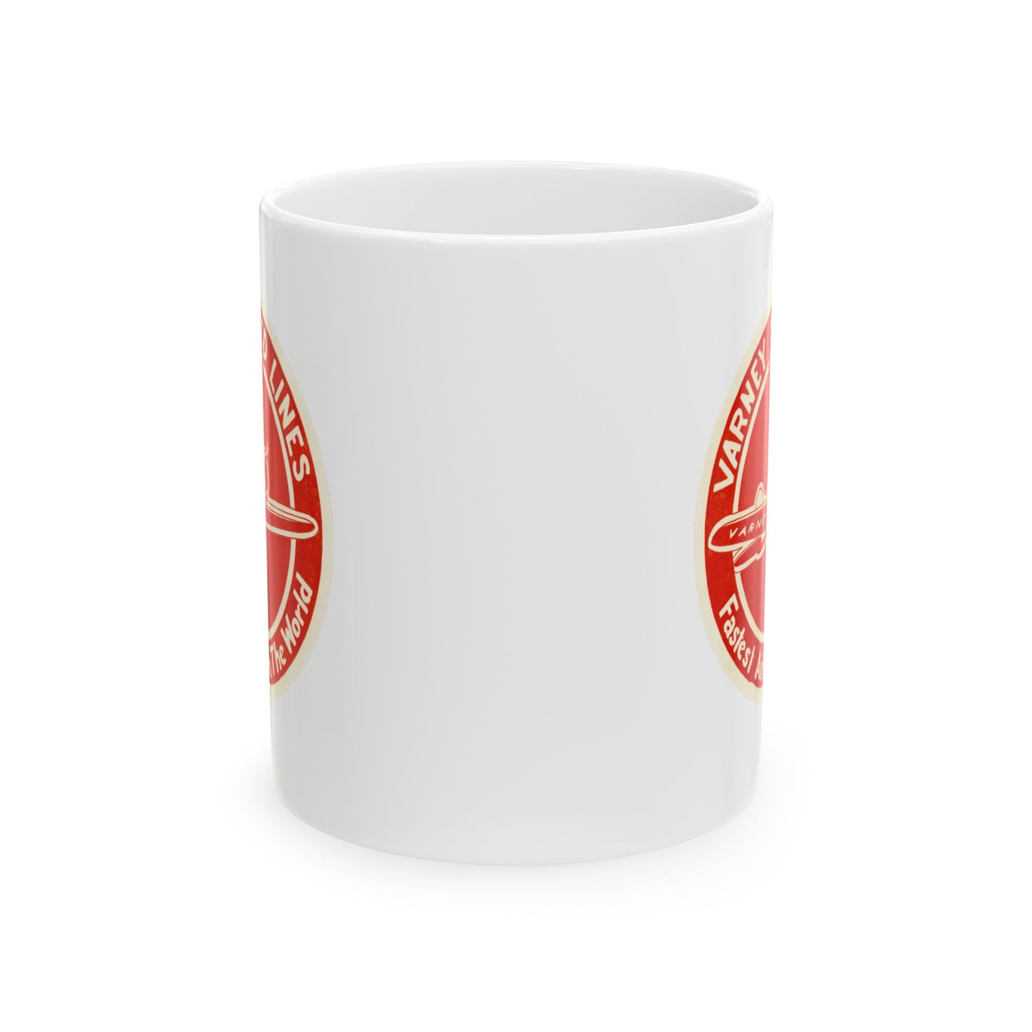 Vintage Varney Speed Lines Ceramic Mug - 11oz & 15oz