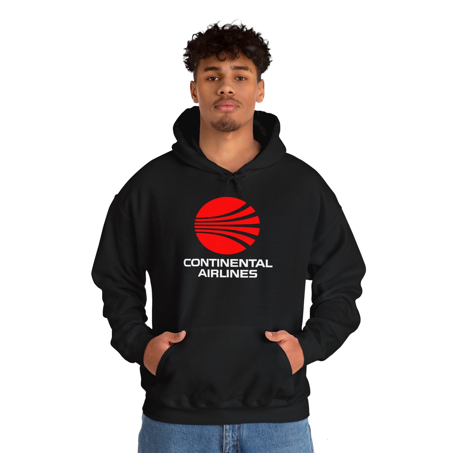Retro Meatball Continental Airlines Hoodie (Black)