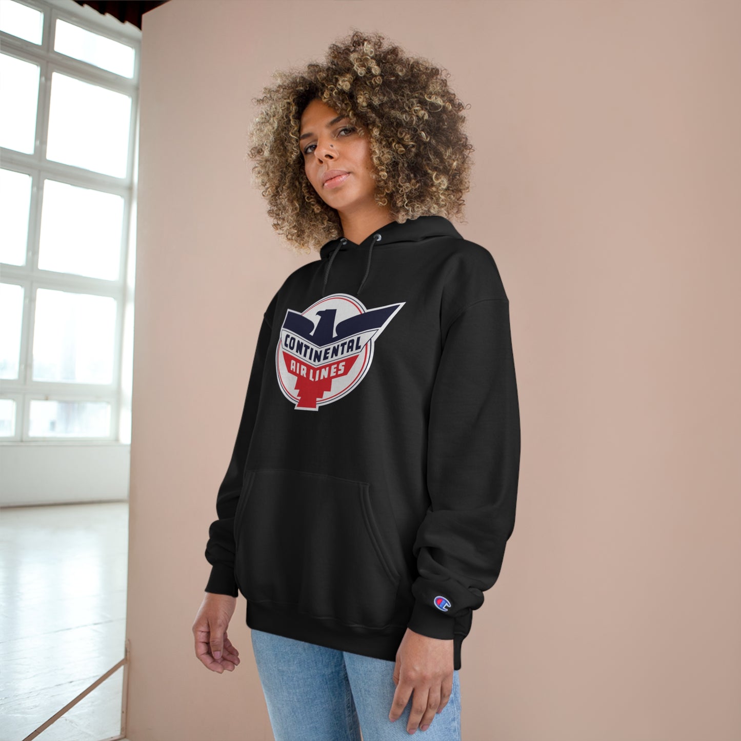 Vintage Continental Airlines Champion Hoodie