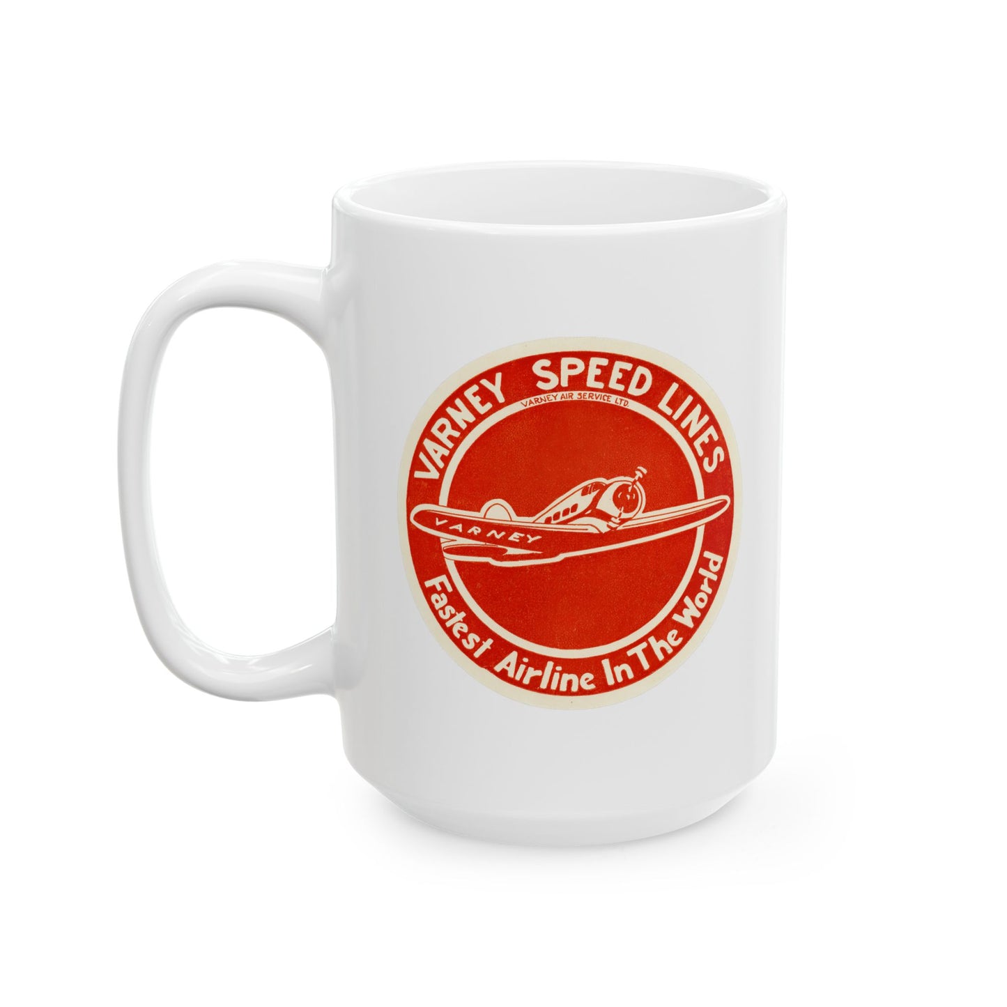 Vintage Varney Speed Lines Ceramic Mug - 11oz & 15oz