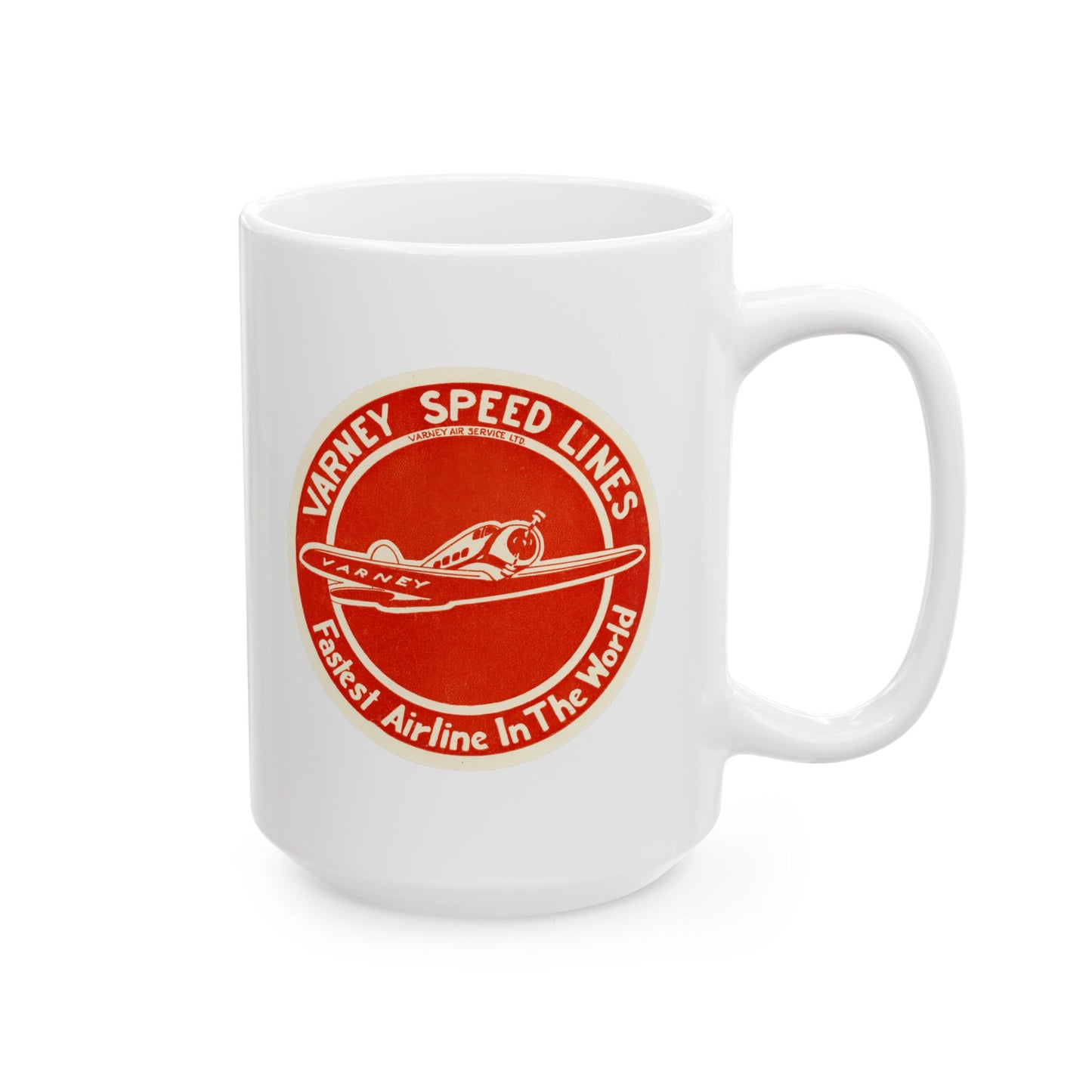 Vintage Varney Speed Lines Ceramic Mug - 11oz & 15oz