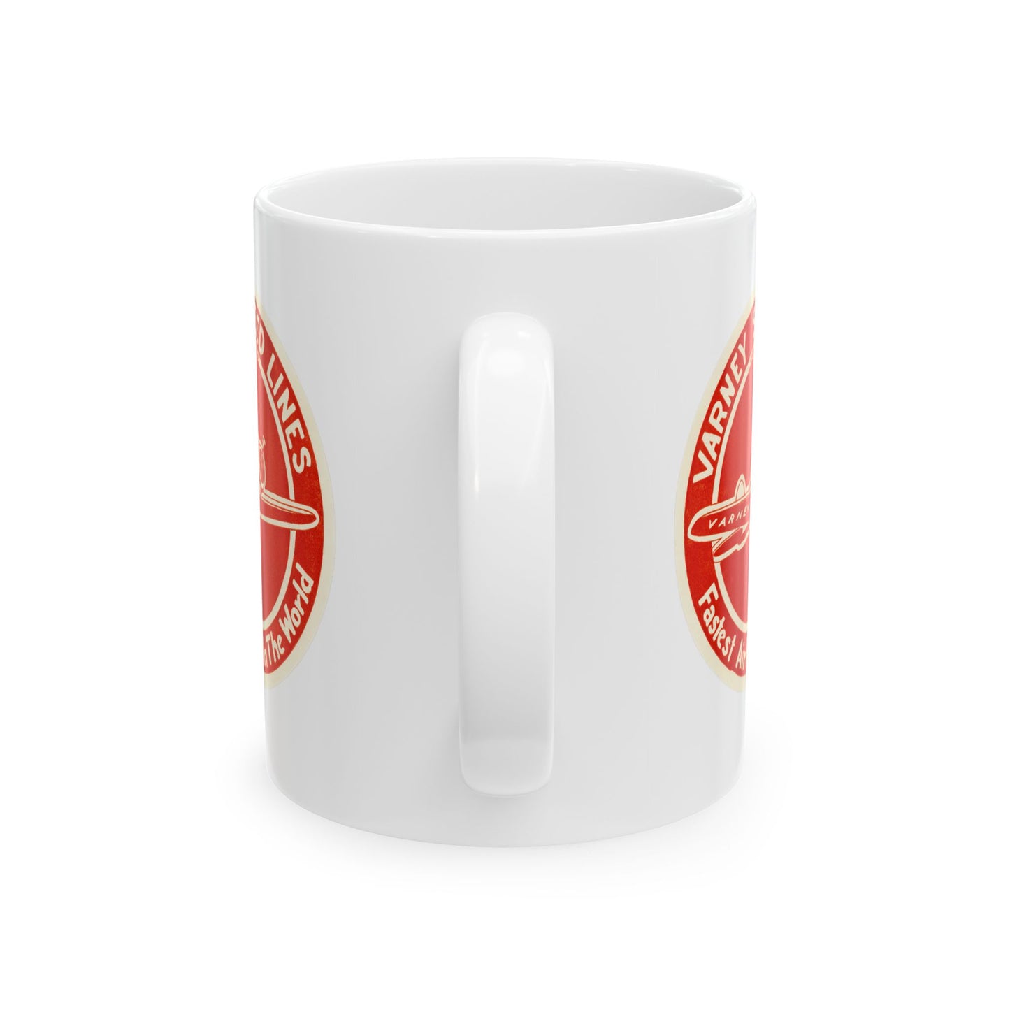 Vintage Varney Speed Lines Ceramic Mug - 11oz & 15oz