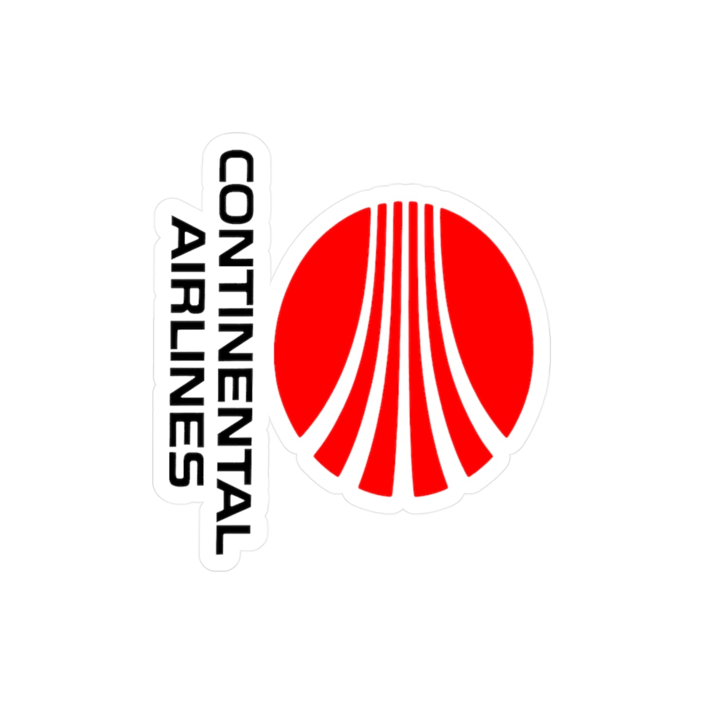 Retro Meatball Continental Airlines Kiss-Cut Vinyl Decals