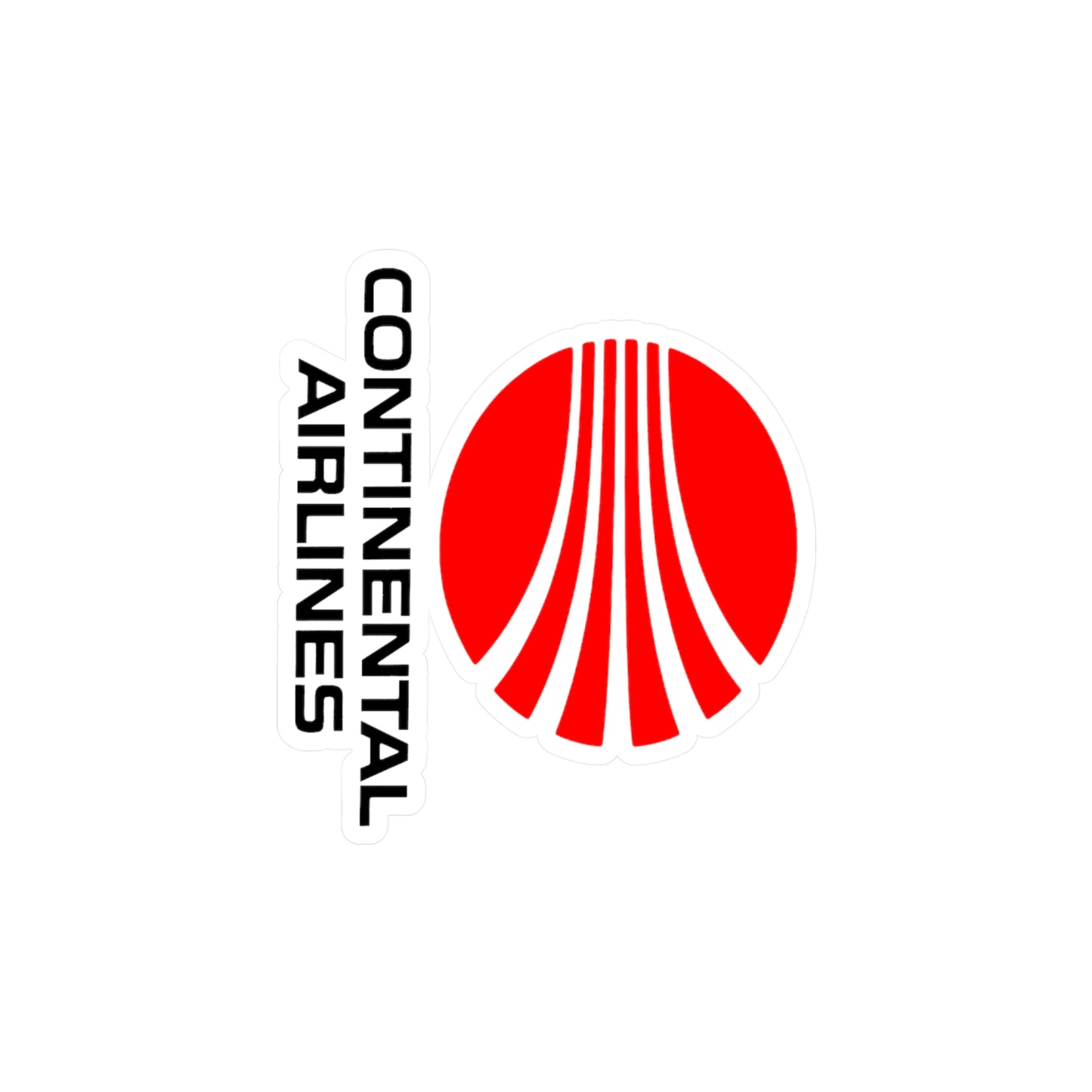 Retro Meatball Continental Airlines Kiss-Cut Vinyl Decals