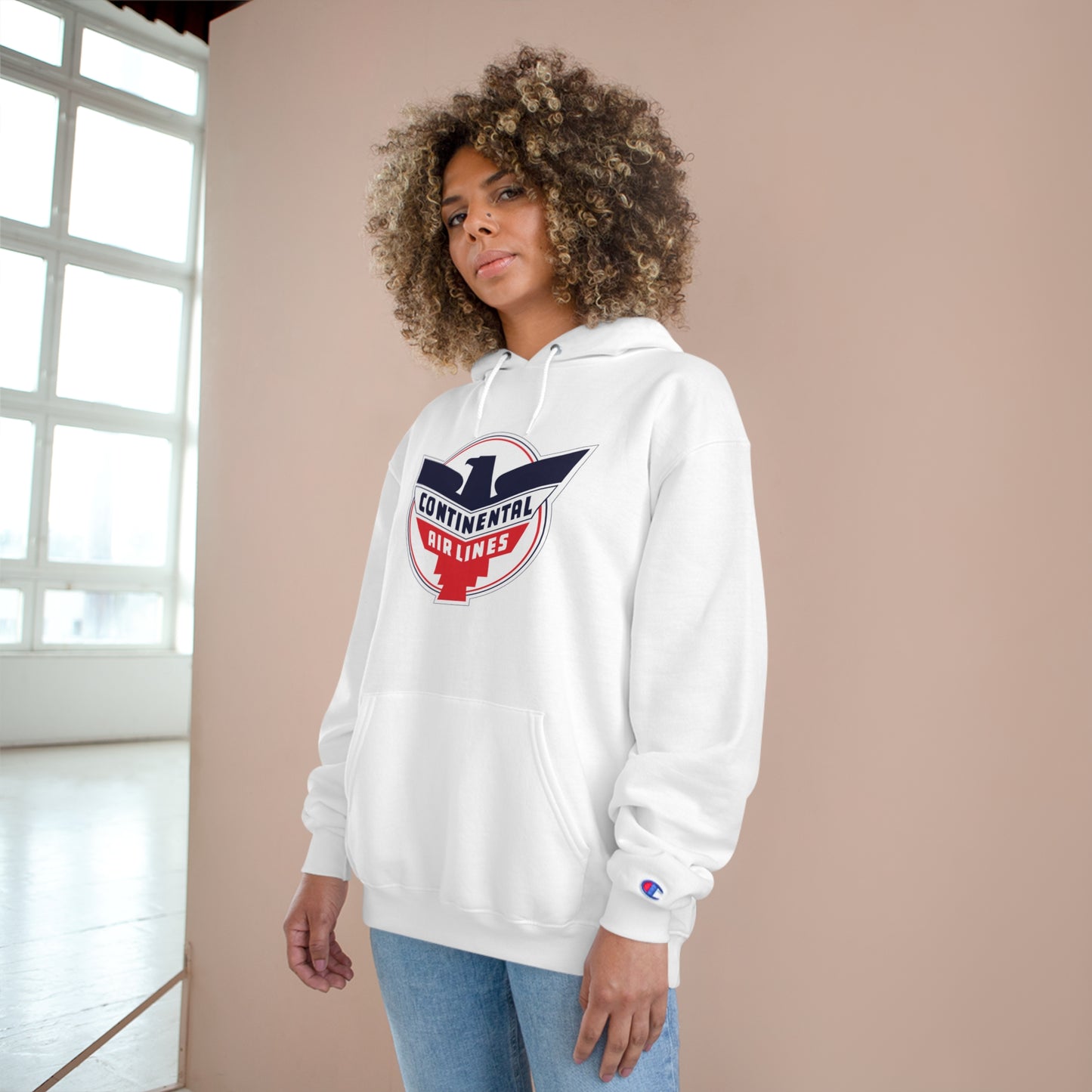 Vintage Continental Airlines Champion Hoodie