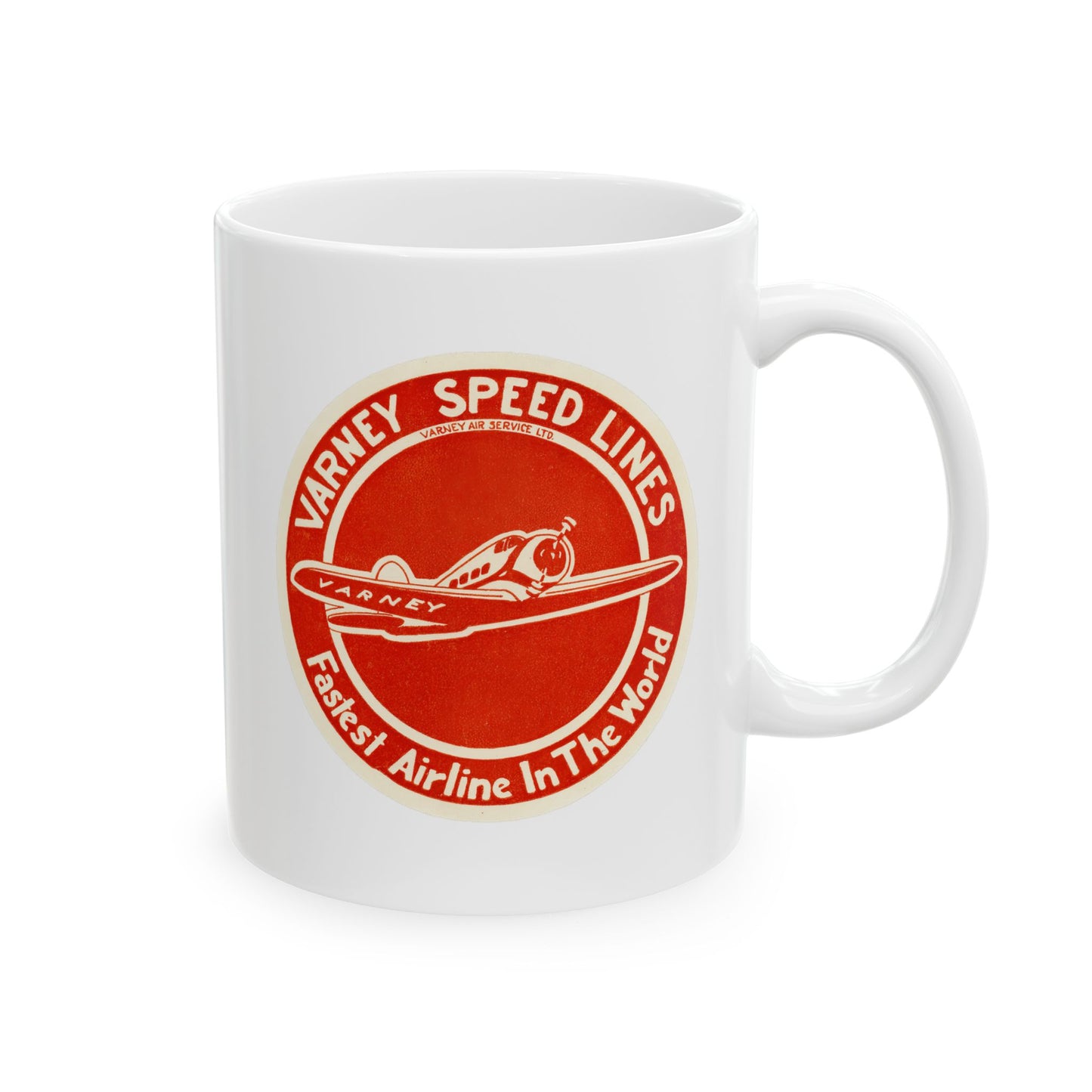 Vintage Varney Speed Lines Ceramic Mug - 11oz & 15oz
