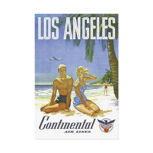 Vintage Los Angeles Travel Poster - Rolled Wall Art Decor