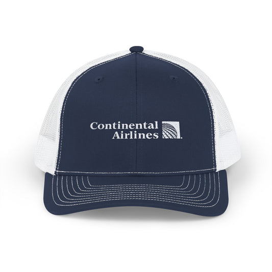 Continental Airlines Trucker Cap - Gray Snapback Hat